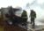 Kleintransporter in Brand
