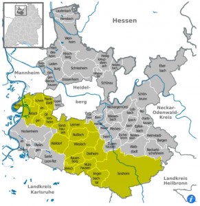 4518 - Mediengruppe Rhein-Neckar Landkarte Verbreitungsgebiet