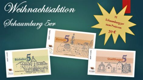 Ab heute Verkauf der Schaumburg 5er </br>Weihnachtsaktion der Stadtmarketing-Vereine
