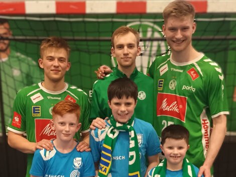 „Weil wir besser werden wollen!“ – Die jungen Handballer des TVE Röcke gewinnen Training mit Profis von GWD Minden