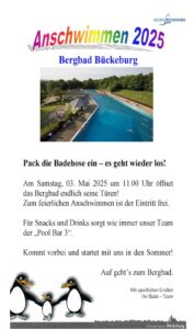 Eröffnung Bergbad Bückeburg mit Blick auf das große Becken