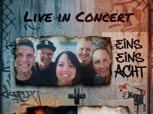 Ein Veranstaltungsplakat für das Konzert am 22. Mai 2026 in der Jugendfreizeitstätte Bückeburg mit den Bands Eins Eins Acht und Rust&Riot.