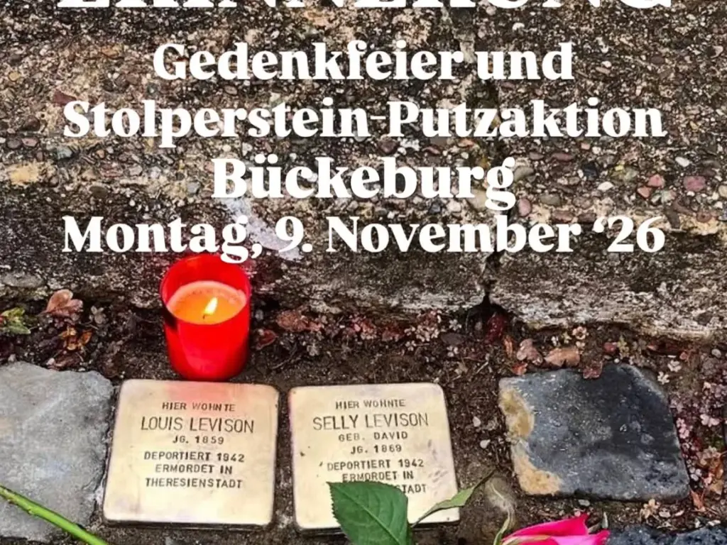 Gedenkfeier und Stolperstein-Putzaktion in Bückeburg am 9. November 2026