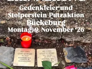 Gedenkfeier und Stolperstein-Putzaktion in Bückeburg am 9. November 2026